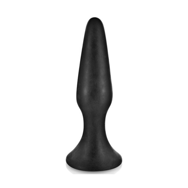 Plug anal noir 12.5cm avec ventouse 